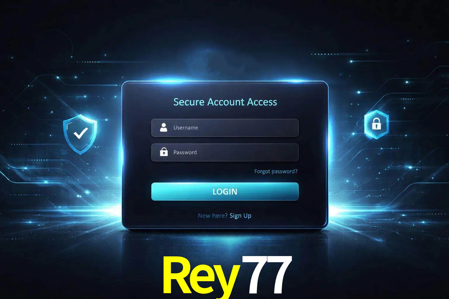 Pantalla de inicio de sesión de cuenta Rey77 para usuarios en México